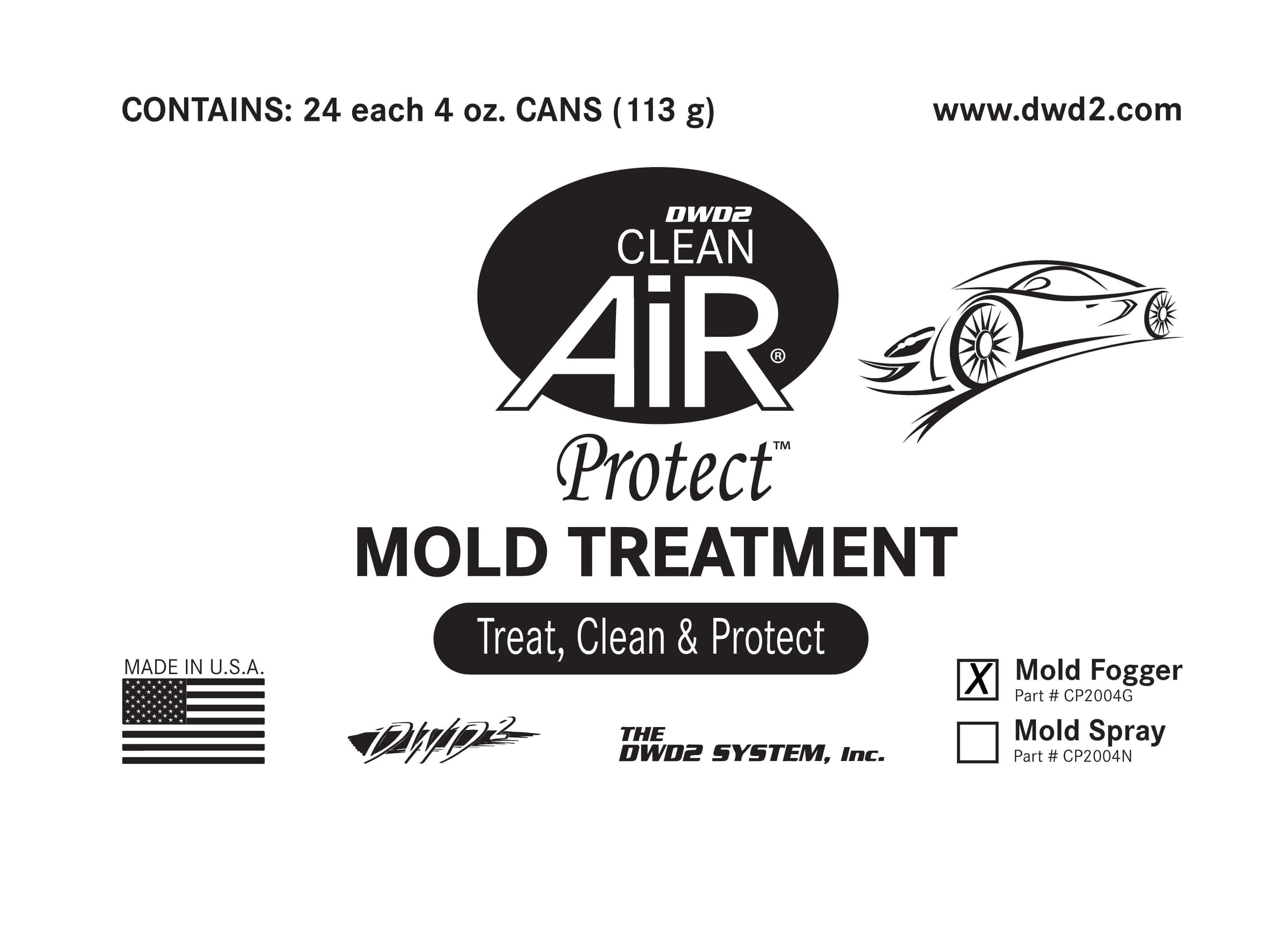 DWD2 Protect™ Automotive Mold-Odor Enzyme Treatment