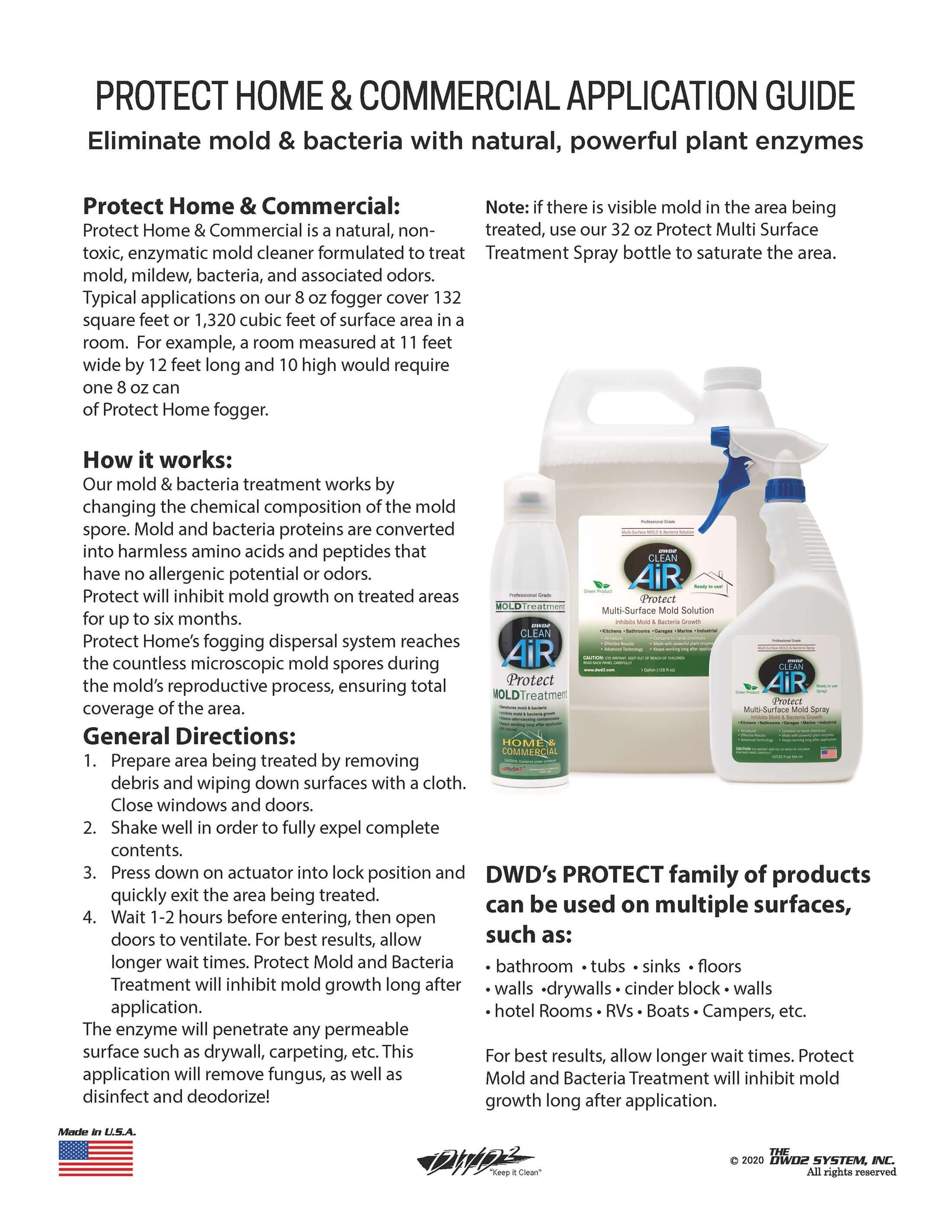 Home & Commercial Fogger for Mold - Odor – Plant-Based Enzymes | DWD2 Protect™