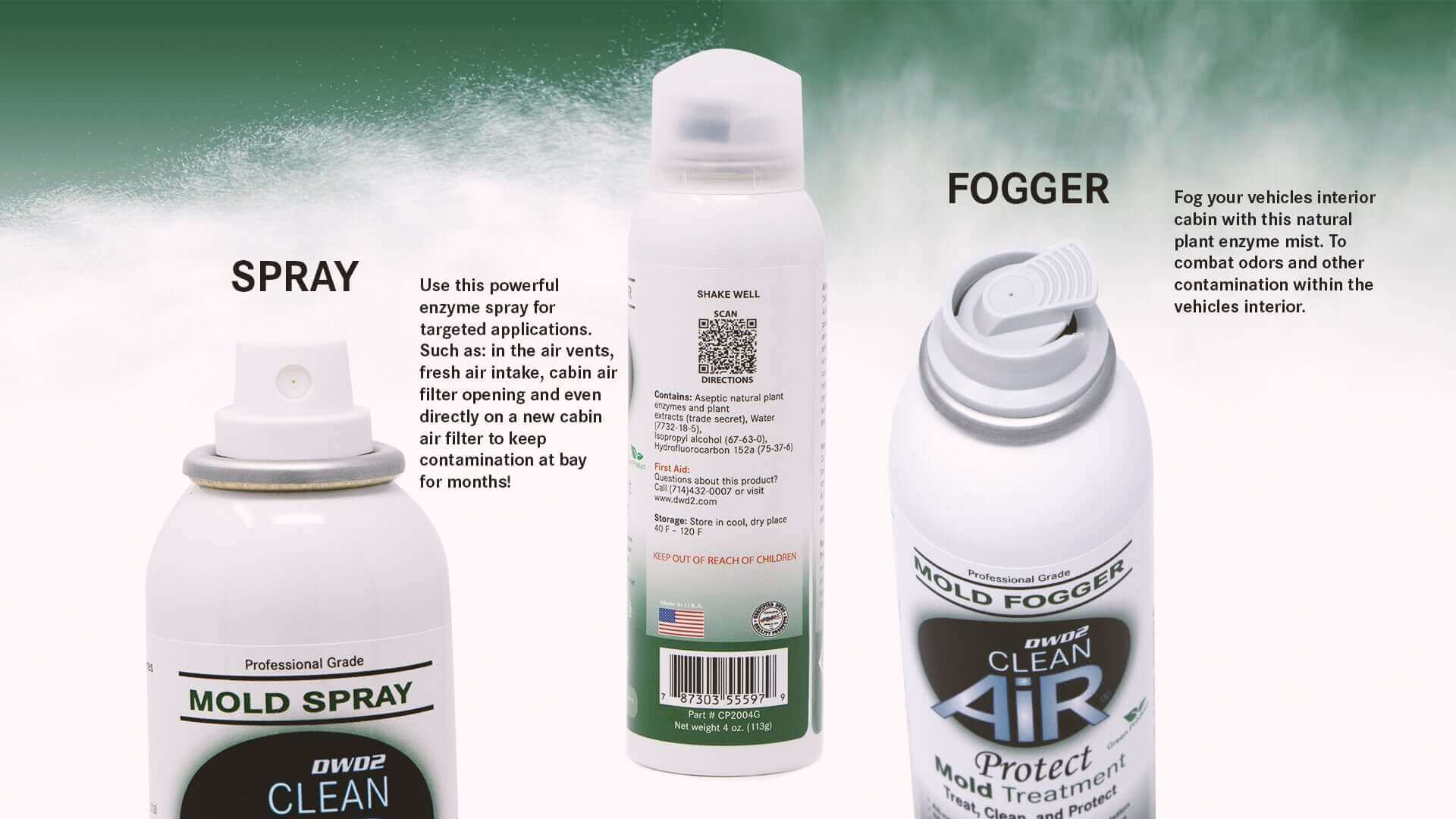 DWD2 Protect™ Automotive Mold-Odor Enzyme Treatment
