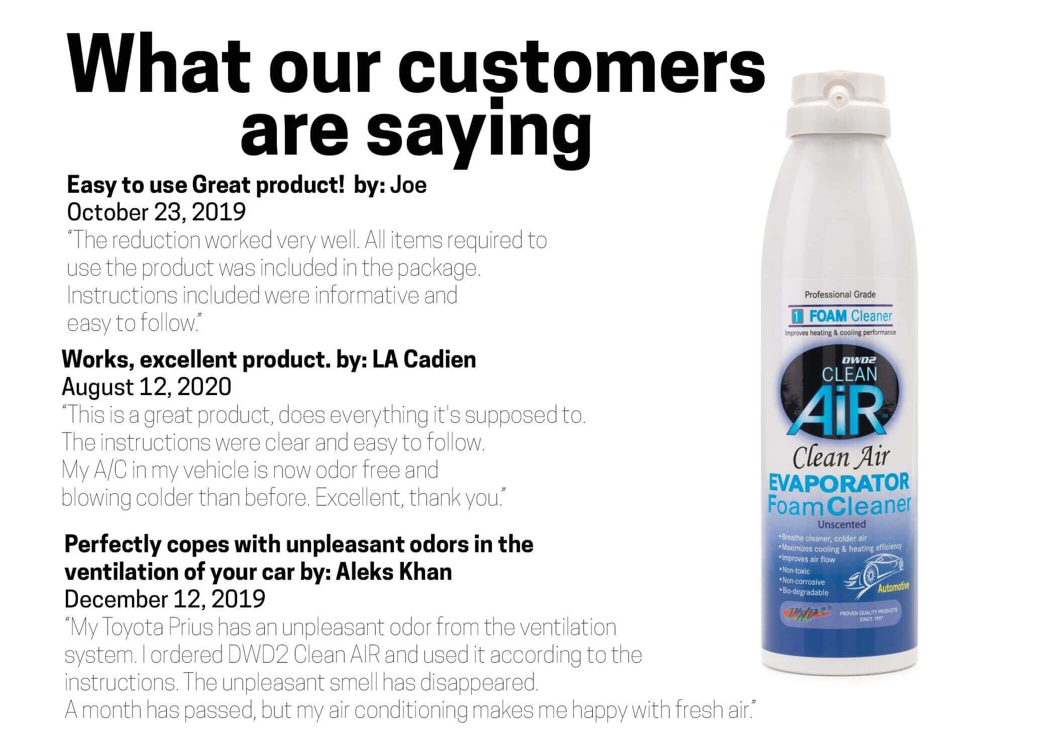 DWD2 Clean AIR® Premium Foaming Automotive Evaporator Coil Cleaner