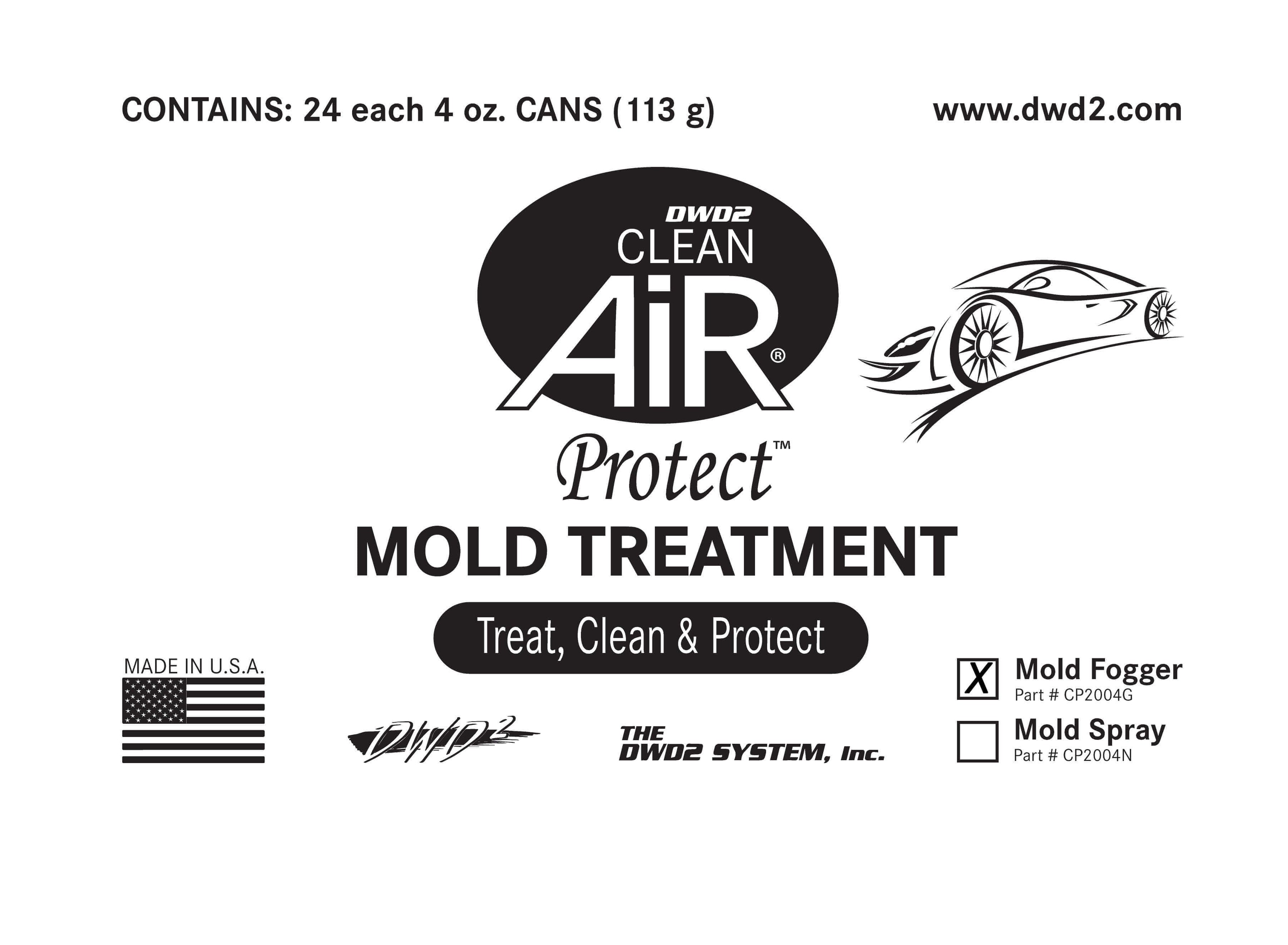 DWD2 Protect™ Automotive MoldOdor Enzyme Treatment — DWD2 Clean Air