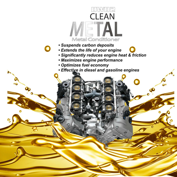 DWD2 Clean Metal™ Conditioner - Engine Oil Additive, Friction Reducer 7 oz. | Motor Oil Additive | Nano-Technology | Reduce Heat and Friction | Enhance Engine Performance | Increase Fuel Economy